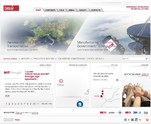 Critical Software Homepage